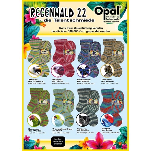 Opal rainforest 4 fädig - opal, "rainforest